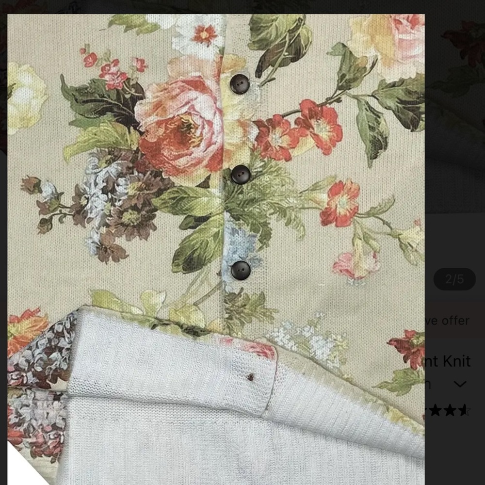Southern Elegance Floral Cardigan Sweater - Picture 9 of 14
